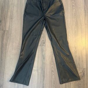 PAIGE Black leather pants